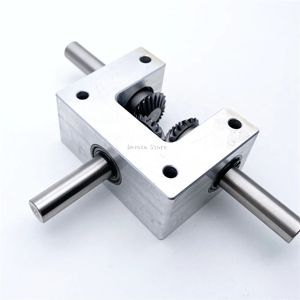 Differential Assembly Gearbox 90 Degree 1:1 Spiral Bevel Gear 6/8/10mm Coaxial Small Corner Device