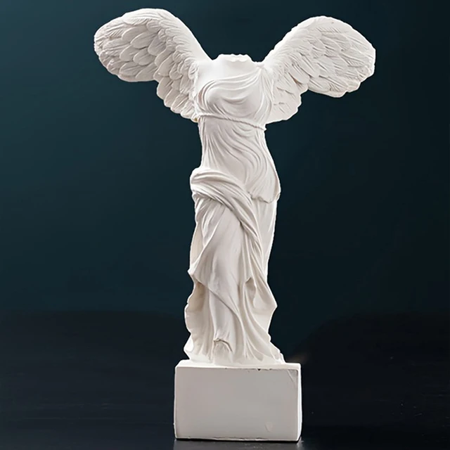 Statue de déesse grecque de la victoire Rick, figurine d'art d'aile d'ange, décoration de bureau à domicile, sculpture en résine, ornement 5