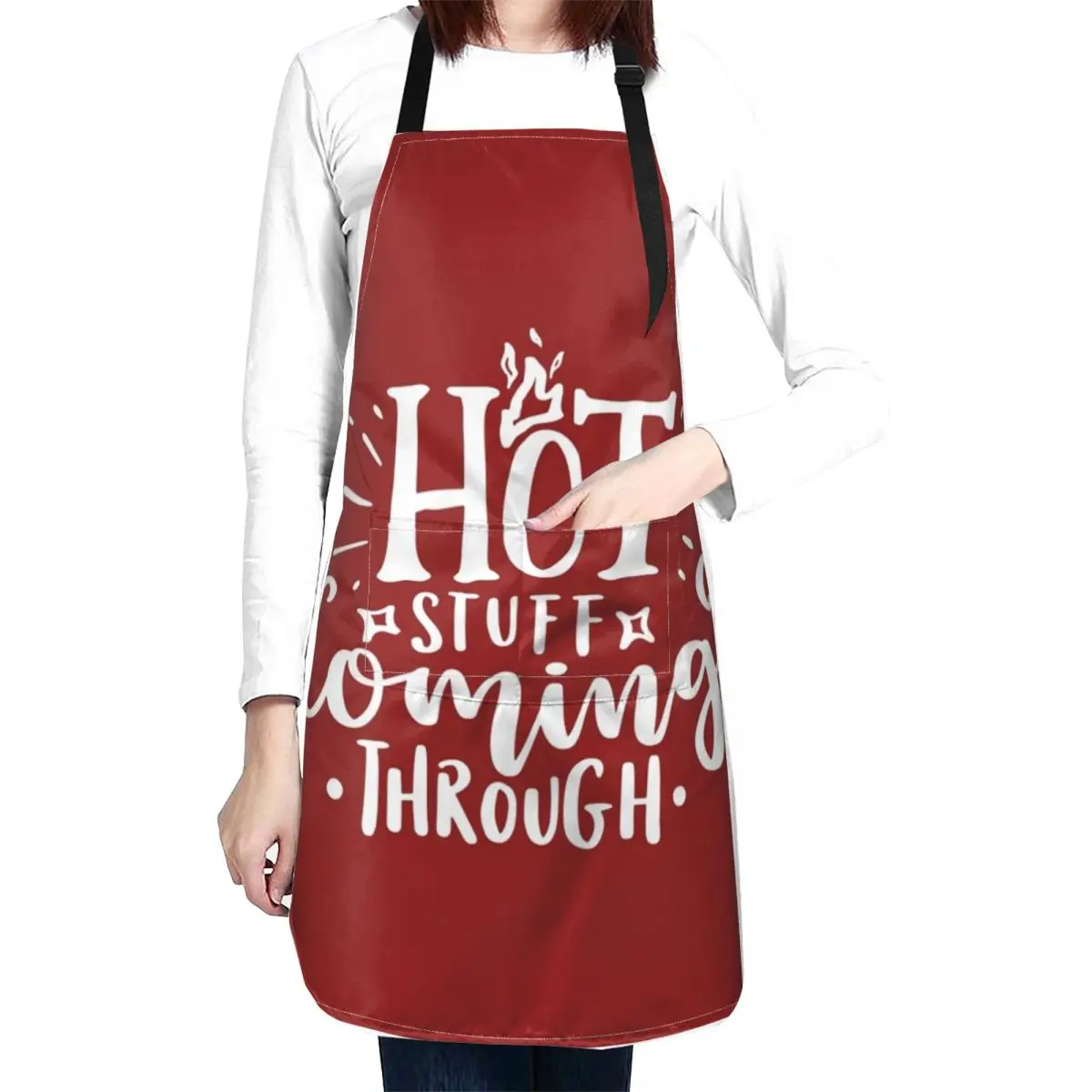 Funny Hot Stuff Coming Through Apron apron christmas kitchen utensil kitchen apron girl