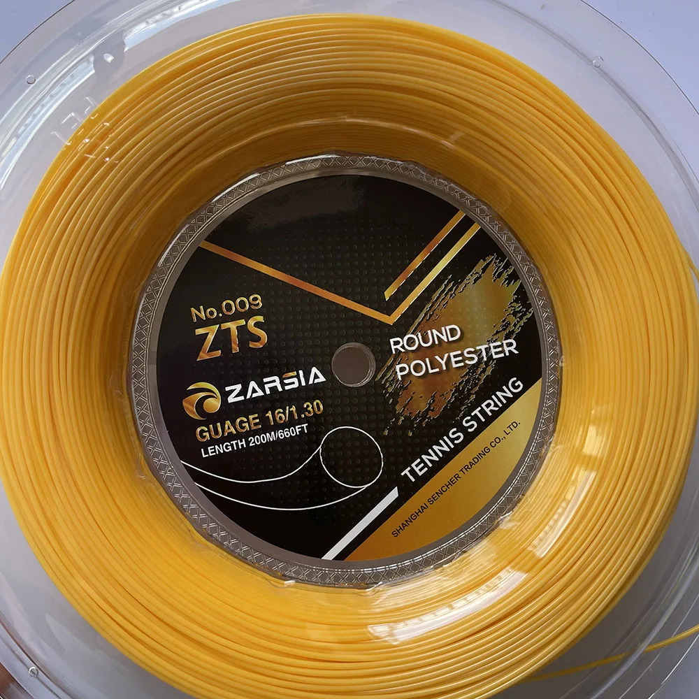 ZARSIA 4G Tennis String Polyester 200m Round Poly Tennis Racquet Training Strings 1.30mm