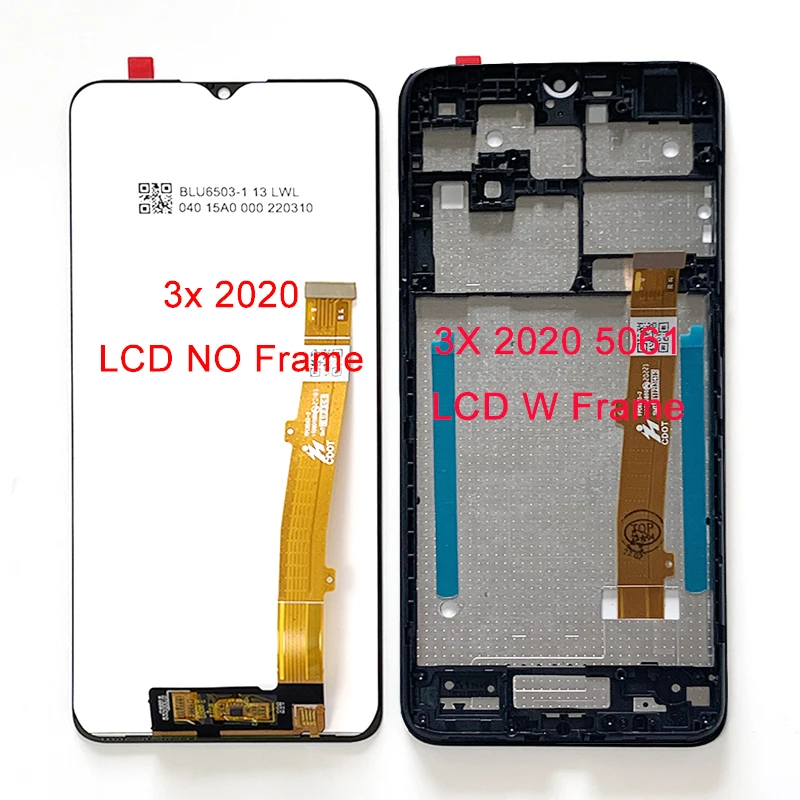 Schermo LCD + Digitizer + Cornice Per Alcatel 3X 2019 (5048Y, 5048U), Nero