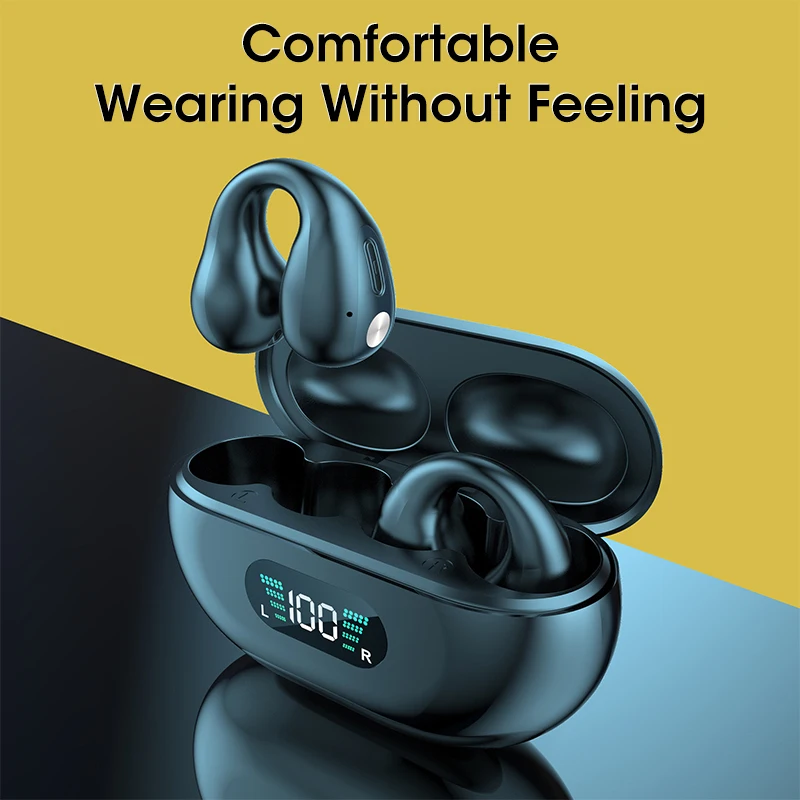 Cuffie Bluetooth 5.3 TWS Wireless Sport, Auricolari In-Ear Con Microfono E Custodia Di Ricarica