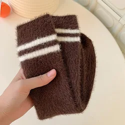 Cozy Fluffy Velvet Women's Socks - Warm & Soft - One Size (Coffee)