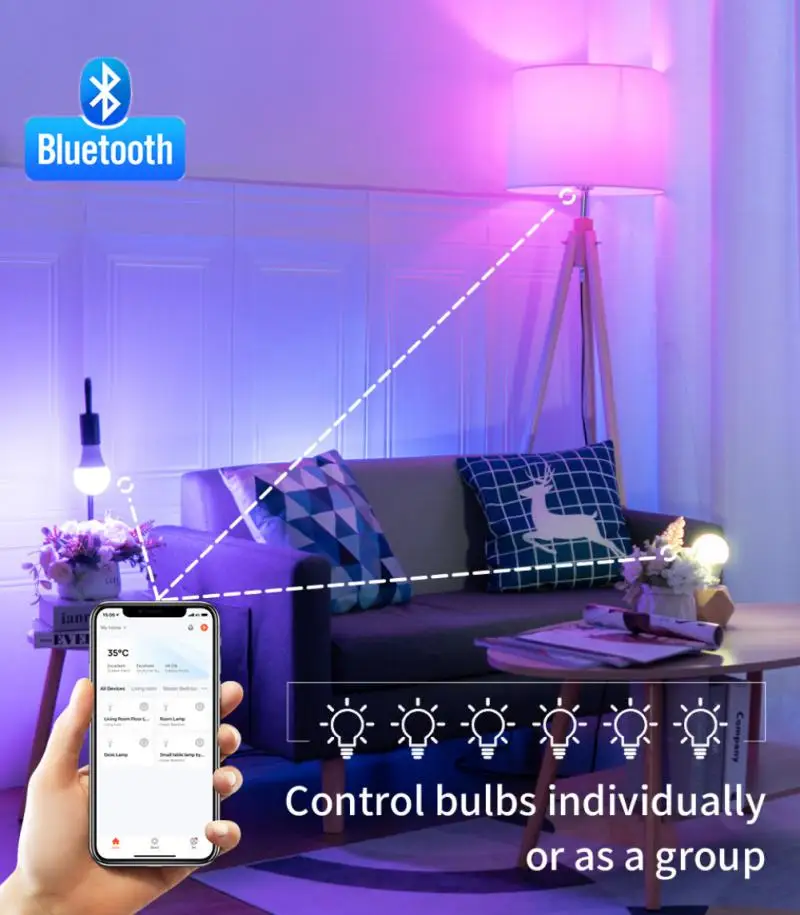 Tuya E27 Led Lights Bulb RGB CCT Beacon Led Lamp Alexa Smart Bulb Dimmer  Bluetooth Google Assistant For Smart Home Decoration - AliExpress