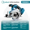 Yofidra 5 Inch 125mm Brushless Cordless Electric Circular Saw 0° to 45° Adjustable Wood Cuttiing Machine For Makita 18V Battery 3