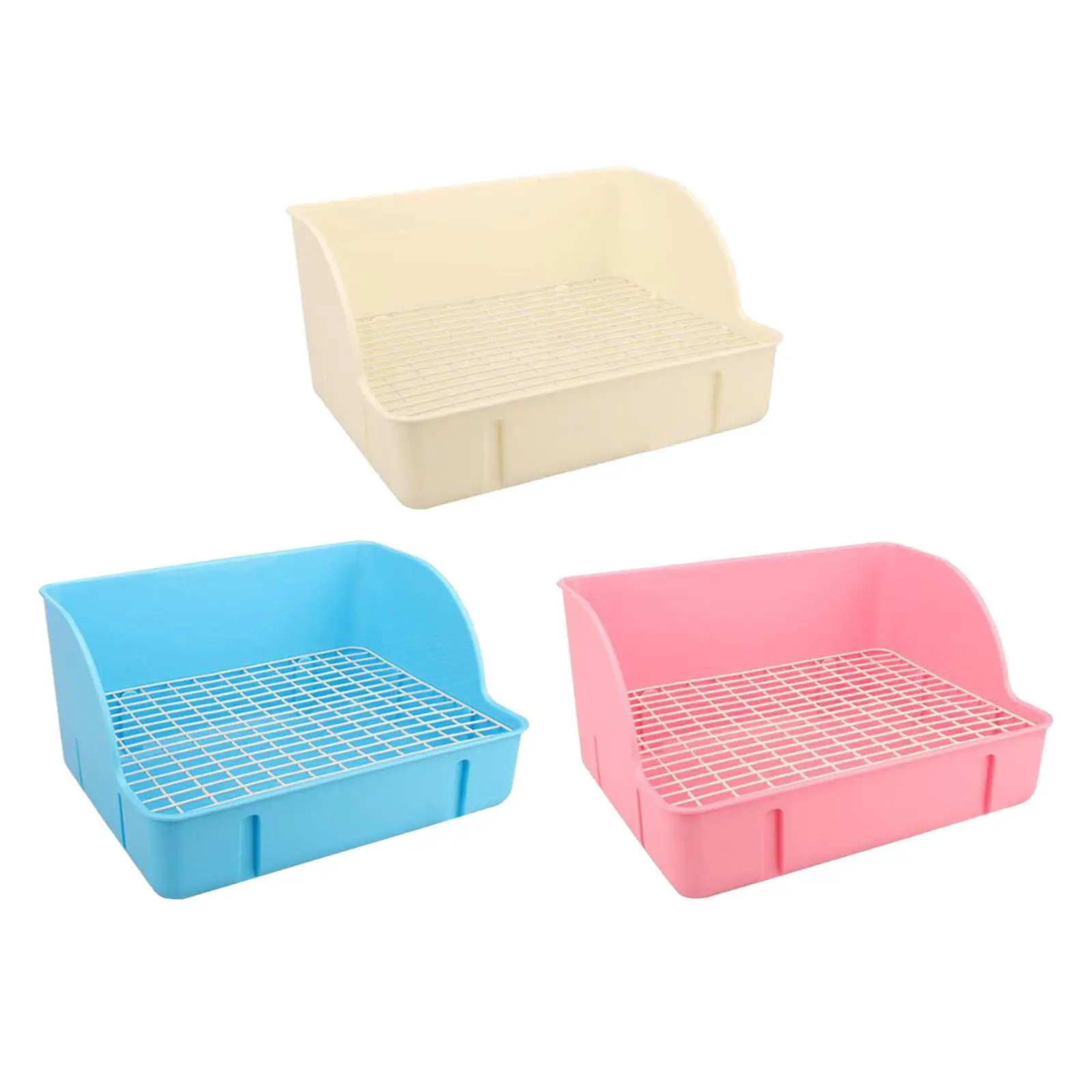 

Rabbit Litter Box for Cage Potty Box Cage Toilet Bedding Box Corner Litter Pan for Hamster Guinea Pigs Bunny Ferrets Chinchillas