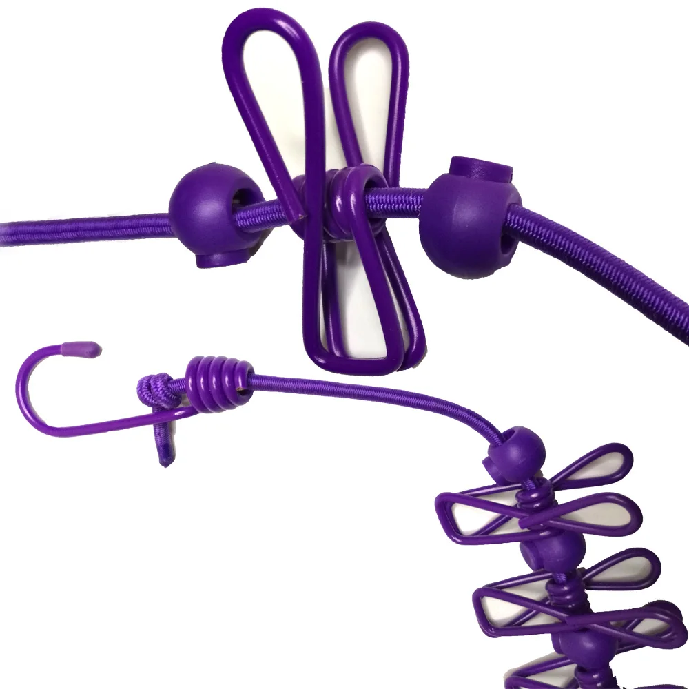 Camping Non-slip stretch clothesline With 12Clips 2 Camping Non-slip stretch clothesline With 12Clips 2