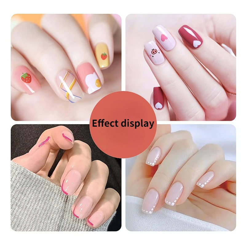 빠른 건조 방수 아크릴 페인트, 수성 잉크 메쉬, 레드 네일 브러시, DIY 제작, 12 색, 0.5mm, 0.7mm