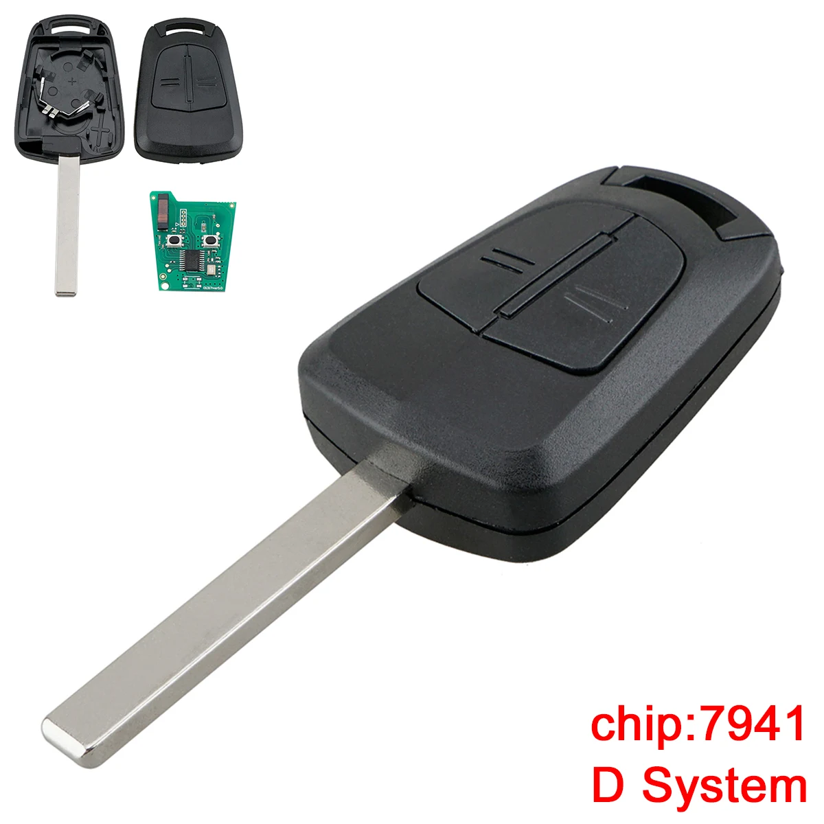 433MHz Keyless Remote Car Keys Fob ID47 PCF7941 Chip for Opel Vauxhall Corsa D 2007-2012 Meriva B 2010-2013 Delphi System