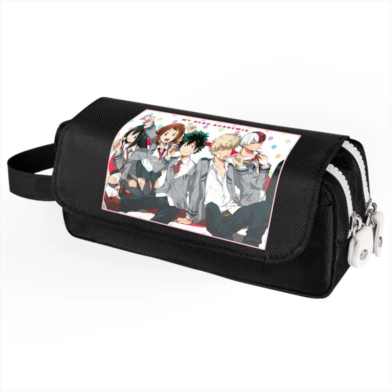 thumbnail image 1 of Estuche para lápices de Anime My Hero Academia, bolsa de cosméticos de maquillaje de dibujos animados de Anime, papelería para estudiantes, bolsas multifunción con tapa, regalo, 1 of 5