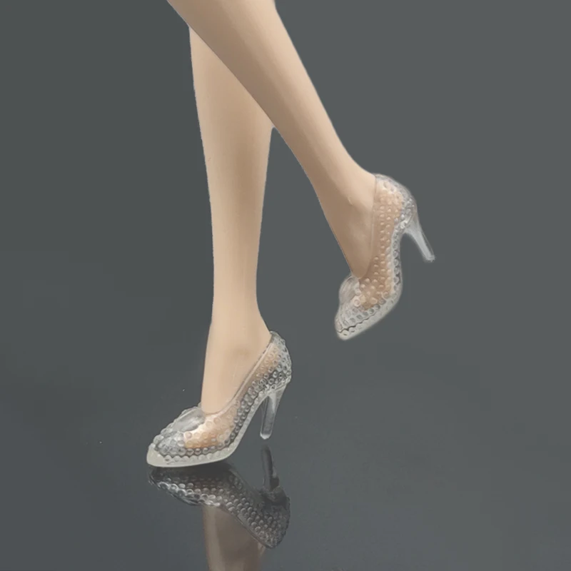 1pair Crystal Shoes 1/6 High-heel Shoes for 11.5
