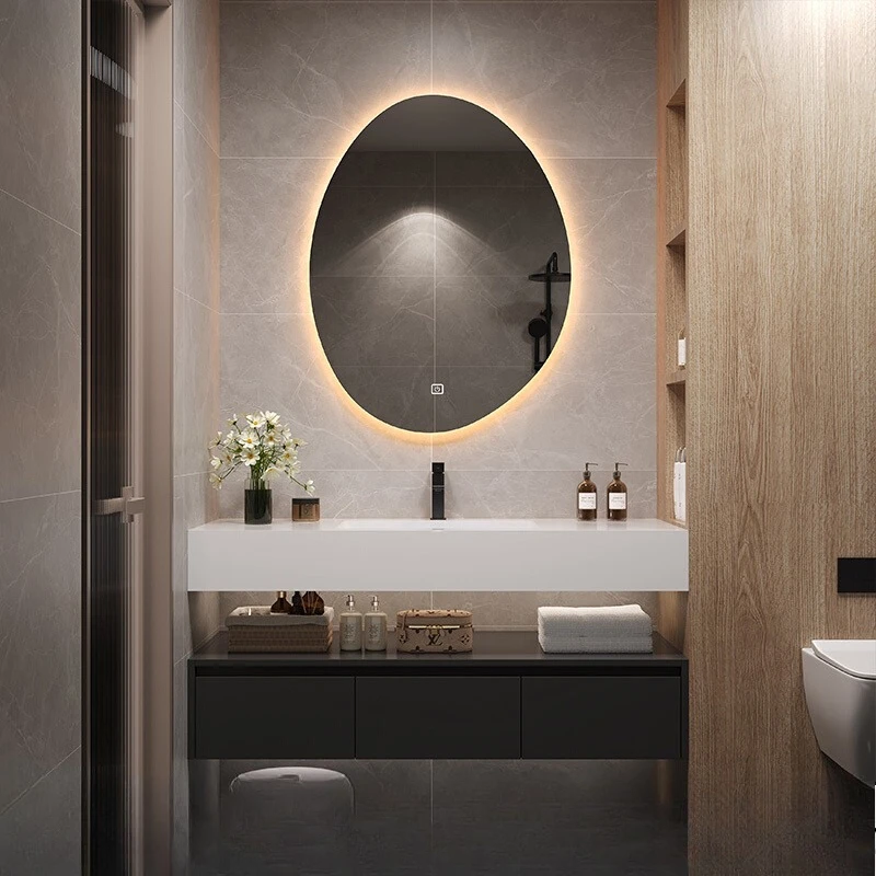 กระจกห้องน้ําตู้ห้องน้ําน้ําหอมอุปกรณ์เสริม Vanity ชั้นวางห้องน้ําตู้มุมแต่งหน้า Gabinete เฟอร์นิเจอร์ 1