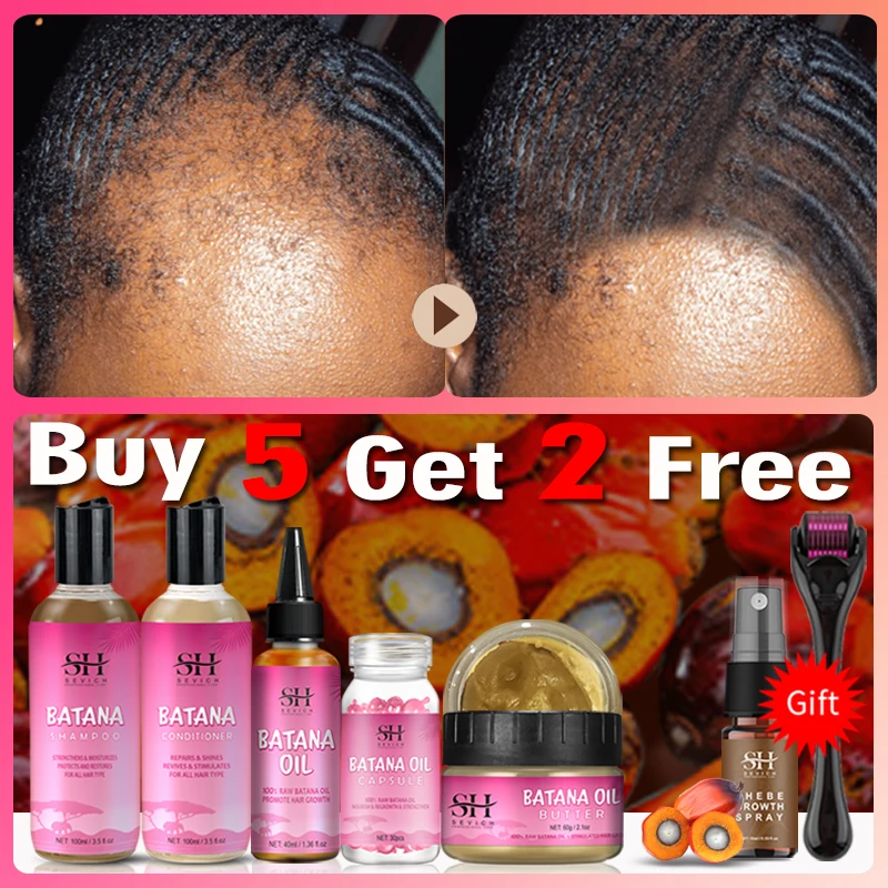 5PCS Batana Oil Hair Growth Treatment Set