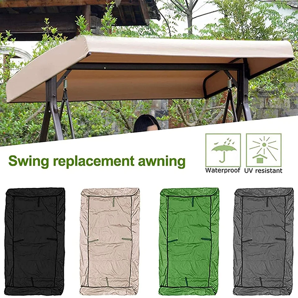 Garden Swing Canopy Replacement Top Cover Tarp Waterproof Sun Protection  for Outdoor UV Protection waterproof awning sunshade, image size:960x960