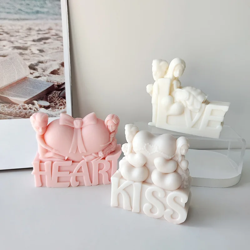 DIY Holding Love Silicone Candle Mold 3D Carving Heart Shaped Crystal  Crafts Resin Gypsum Making Molds Valentine's Day Gift - AliExpress