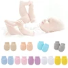 2PCS Baby Anti Scratching Soft Cotton Gloves Newborn Protection Face Scratch Anti-Grab Mittens Kids Infant Handguard Supplies 2