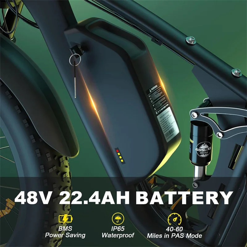 Zeegr S148v E-Bike Dual 2000W Fat tire Ebike 8 Speed Snow Beach Bike 26*4.0 Fat Tire Taurus Electric Bicycles Full Suspension