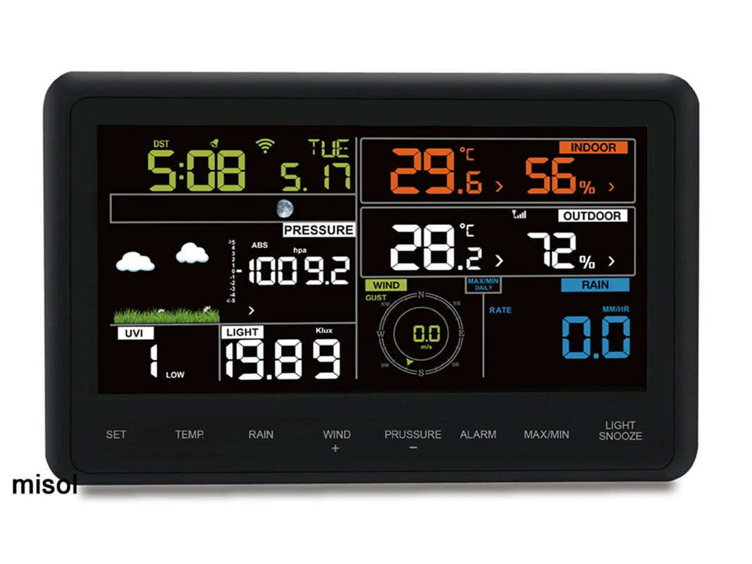 Station météo sans fil 5V/3xAAA Wi-Fi Tuya