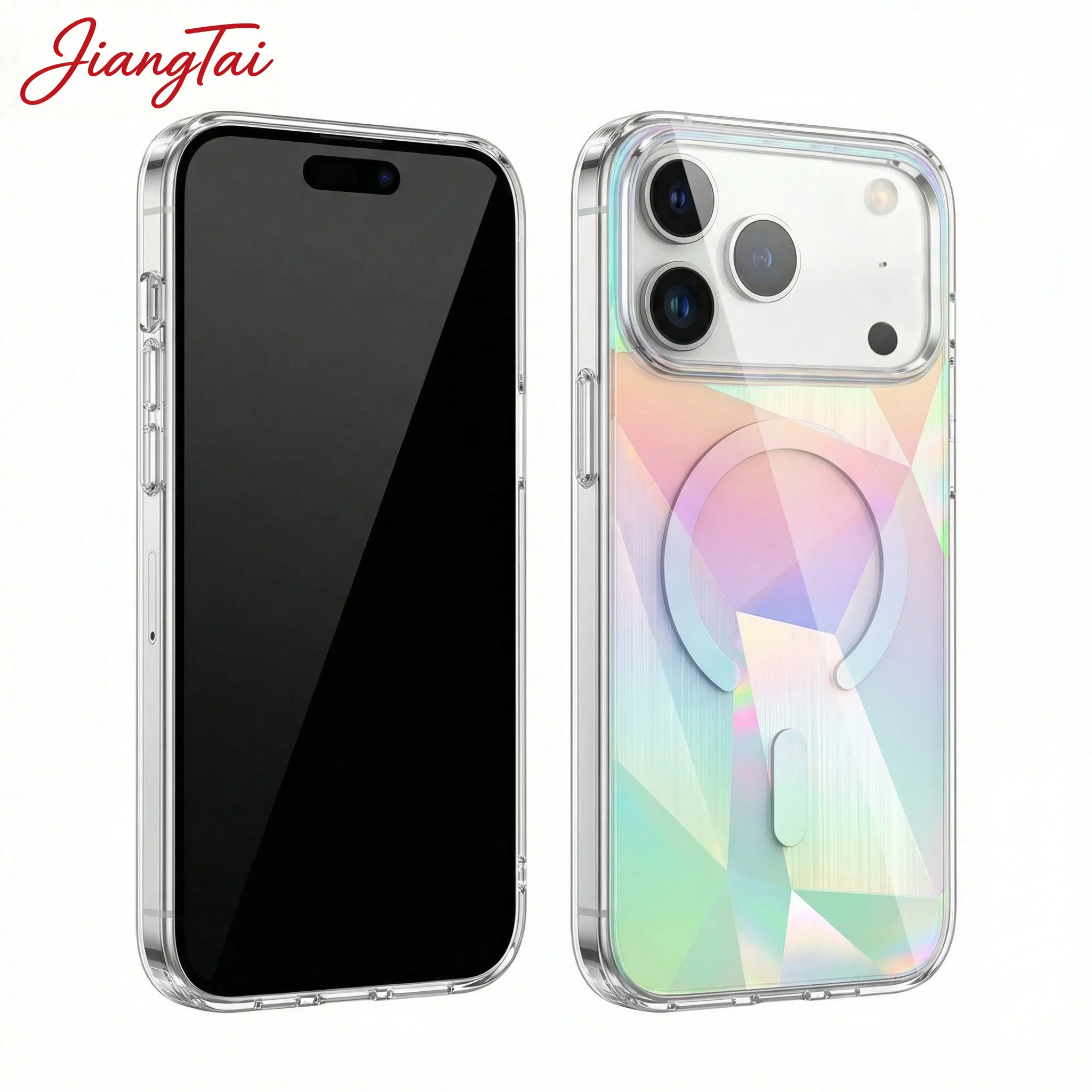 Gradient Rainbow Plated Scratch Resistant Magnetic Phone Case