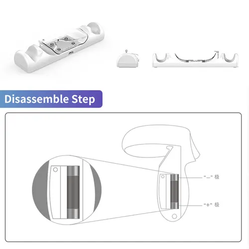 Oculus Quest 2 VR 안대용 충전 도크, 헤드셋 핸들 컨트롤러 충전기 스테이션 스탠드베이스 세트 메타 퀘스트 2 액세서리 4
