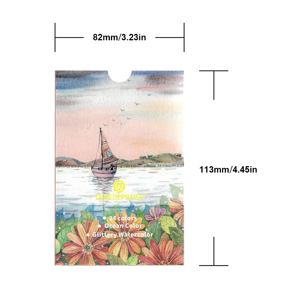 24 Color Professional Artist Art Set Paint Watercolor Paints Portable Art Kit for Student School Art Projects Art Stationery - 6