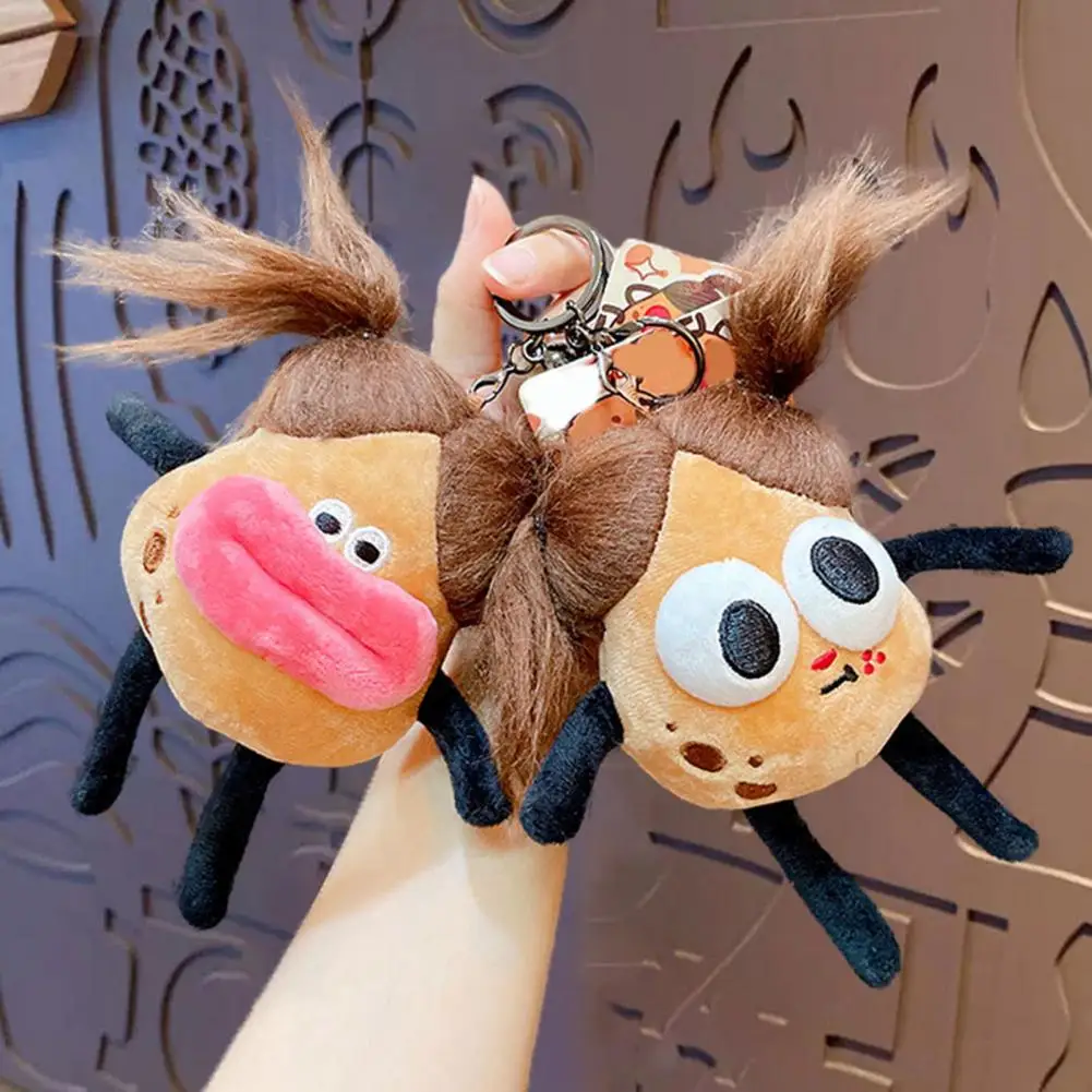 Cartoon Keychain Funny Fried Hair Potato-Man Doll Plush Pendant Soft Cartoon Stuffed Doll Plushie Keyring Charms Gift 5