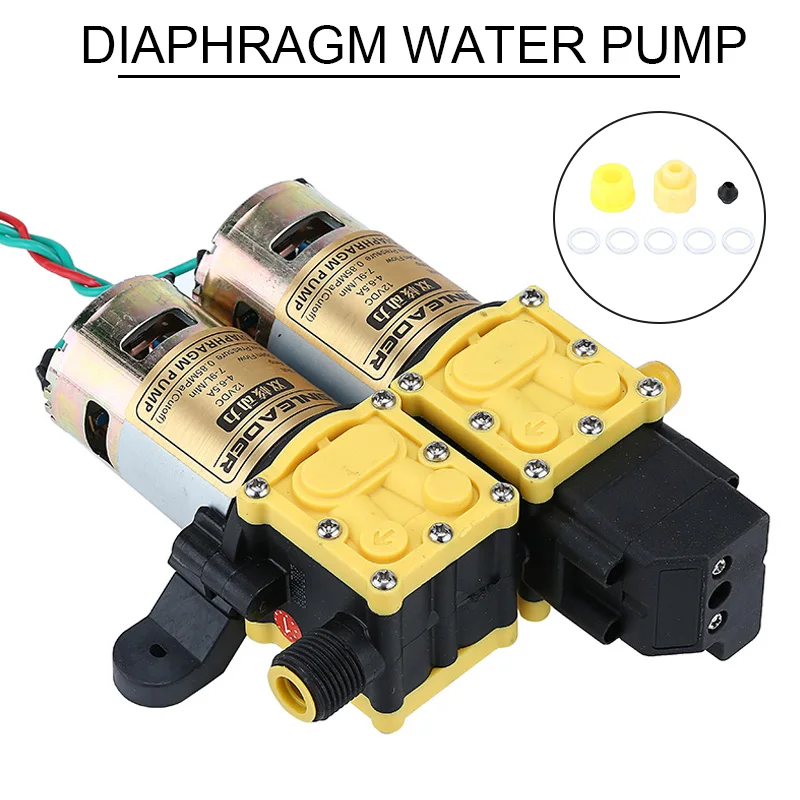 

1pc Agricultural Electric Water Pump Dc 12V 130PSI 10-12L/Min Diaphragm Water Pump High Pressure Water Sprayer Car Washing Tool