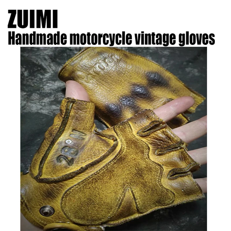 Artificial Leather Half-Finger Gloves