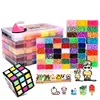 24/72 colors box set hama beads toy 2.6/5mm perler educational Kids 3D puzzles diy toys fuse beads pegboard sheets ironing paper 3