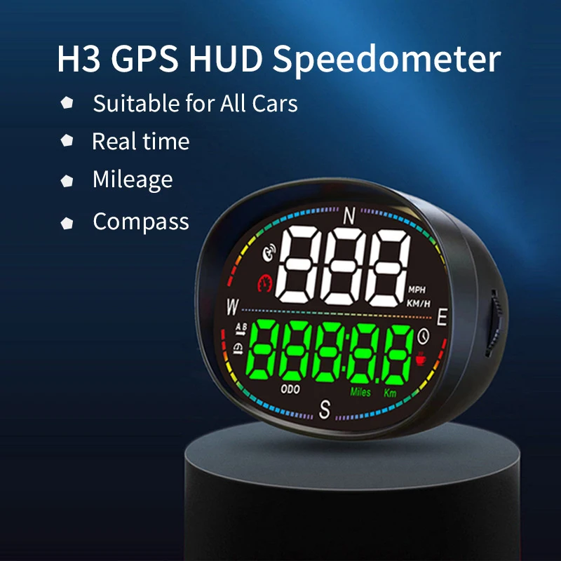 

Автомобильный цифровой прибор для контроля скорости, GPS-компас, спидометр, одометр, будильник, автоматический измеритель скорости, для грузовых автомобилей