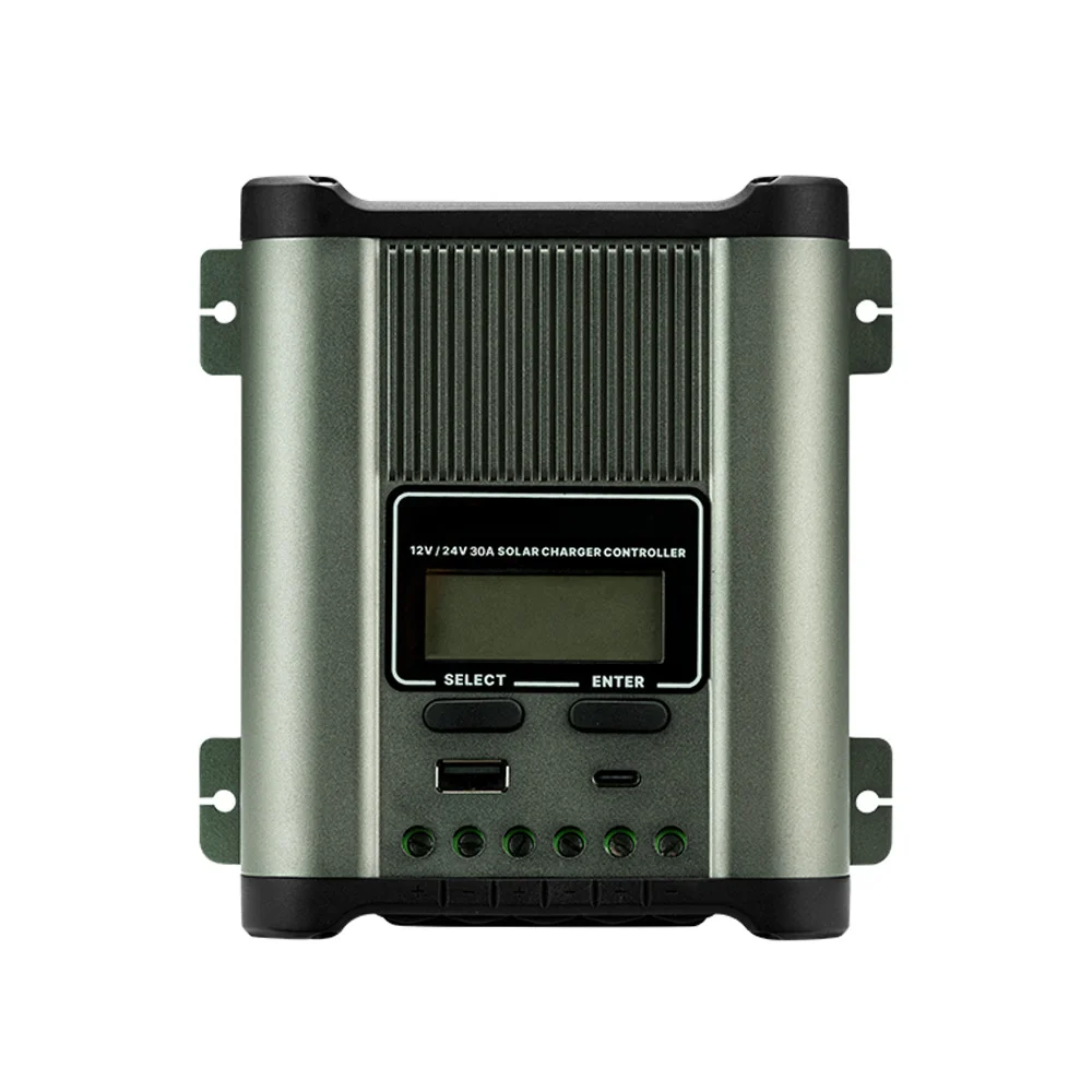 

Customized LCD Display 30A MPPT 12/24V Solar Panel Battery Regulator Charger Controller