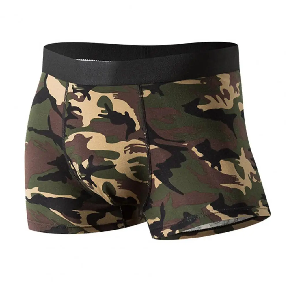 

Men Camouflage Print Panties Mid-rise U-convex Breathable Shorts Underwear High Elastic Shorts Briefs Men's boxers Underpants