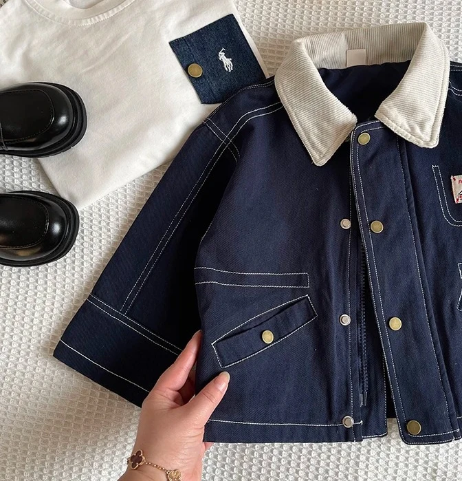 코트 아동용 외투 봄 가을 신상 남아용 외투 한국 스타일  가디건 아동용 라펠 재킷 2025