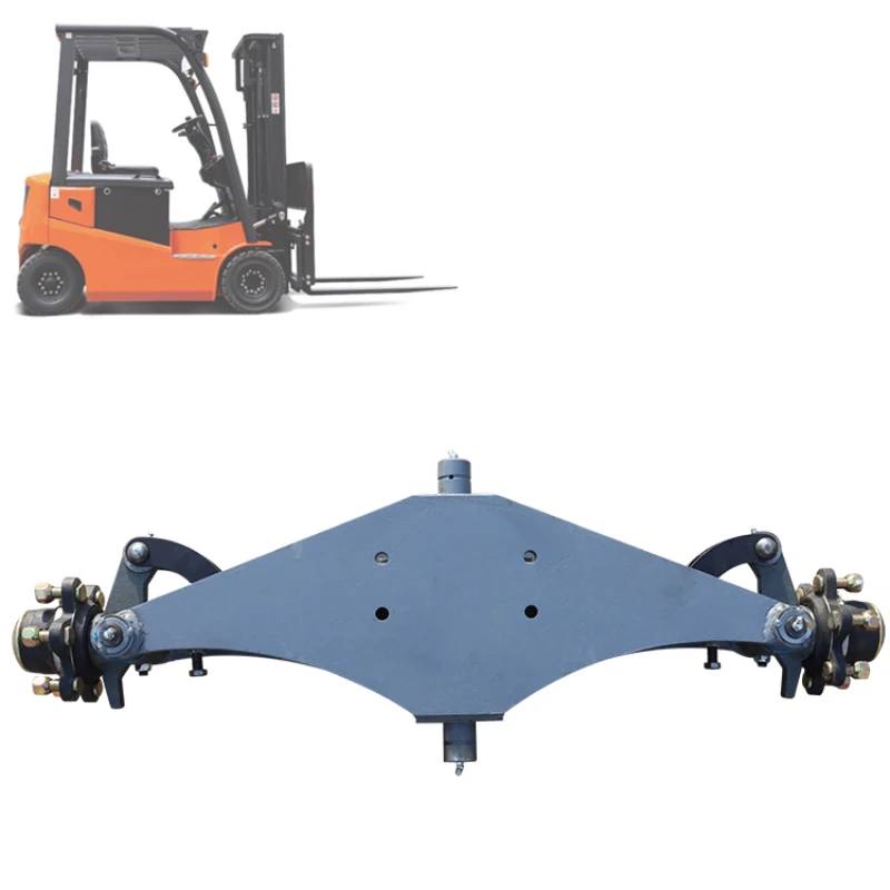 

Two-ton hydraulic forklift steering axle assembly steel plate rear axle six-hole hub