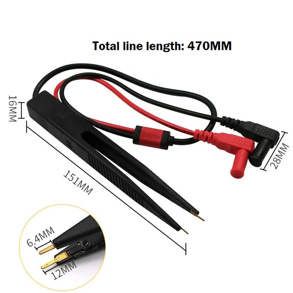 

Test Pen Chip Test Clip 1pcs For Probe Tweezers Capacitance Inductance SMD Chip Test Clip Multimeter Practical