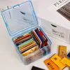 Transparent Plastic Storage Box Rectangular Shape Jewelry Container Collection Box Small Card Holder Dust-proof Cards Box 2