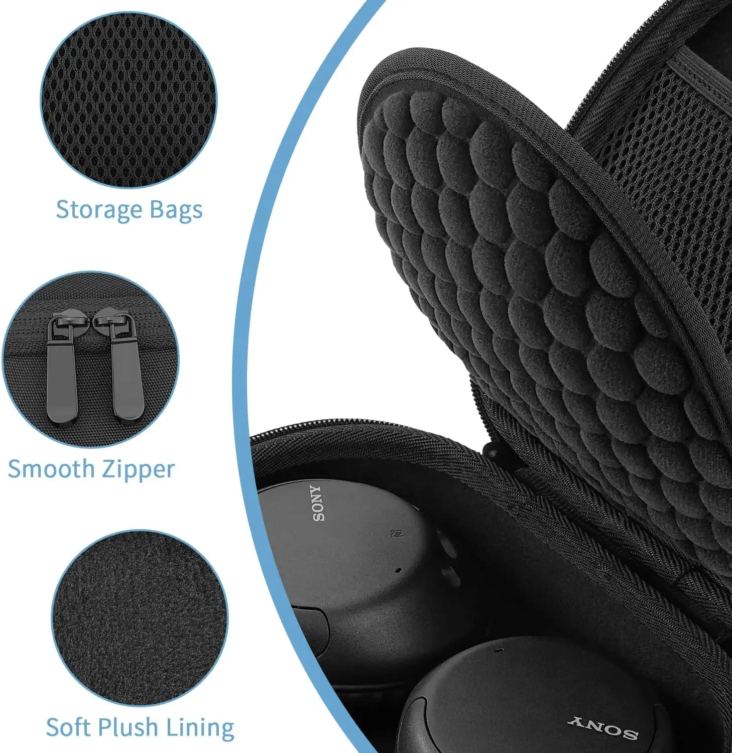 Hard Case Cover Bag for Sony WH-CH700N/ CH710N/ CH720N Headphones
