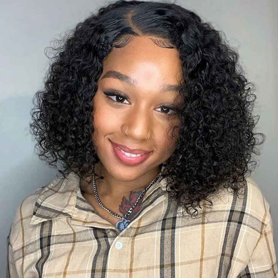 

Wear And Go Glueless Bob Wig 13x4 Lace Frontal Wig Human Hair Ready To Wear 4x4 Kinky Curly Lace Front Human Hair Wigs For Women