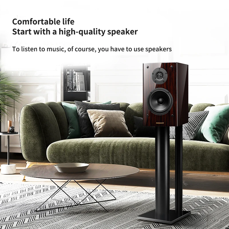6.5 Inch Desktop Two-Way Speaker HiFi High Power Audio Speaker Passive Bookshelf Surround Home Theater Monitor Sound Box