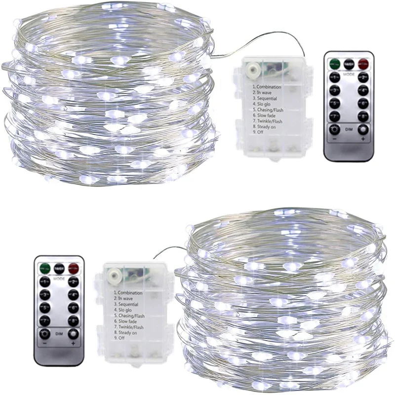 

Wedding Light Room Decor Holiday Light String Christmas Decoration Garden Party Remote Control LED Copper Wire Light Fairy Light