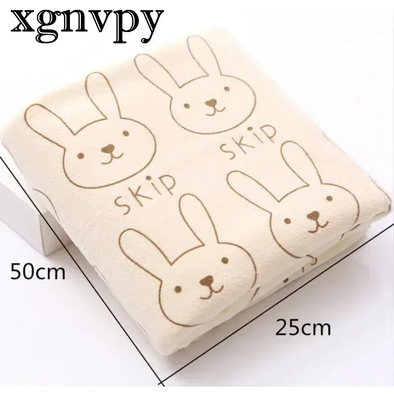 Children cartoon does not shed hair thickened fiber absorbent soft dry hair face towel baby small towel school