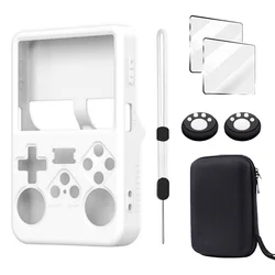 Silicone Protective Case with 360° Drop Protection for Handheld Game Console (White Set)
