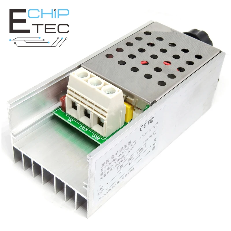 

10000W 25A Speed Controller High Power SCR Voltage Regulator Dimmer Switch Speed Temperature Control Thermostat AC 110V 220V