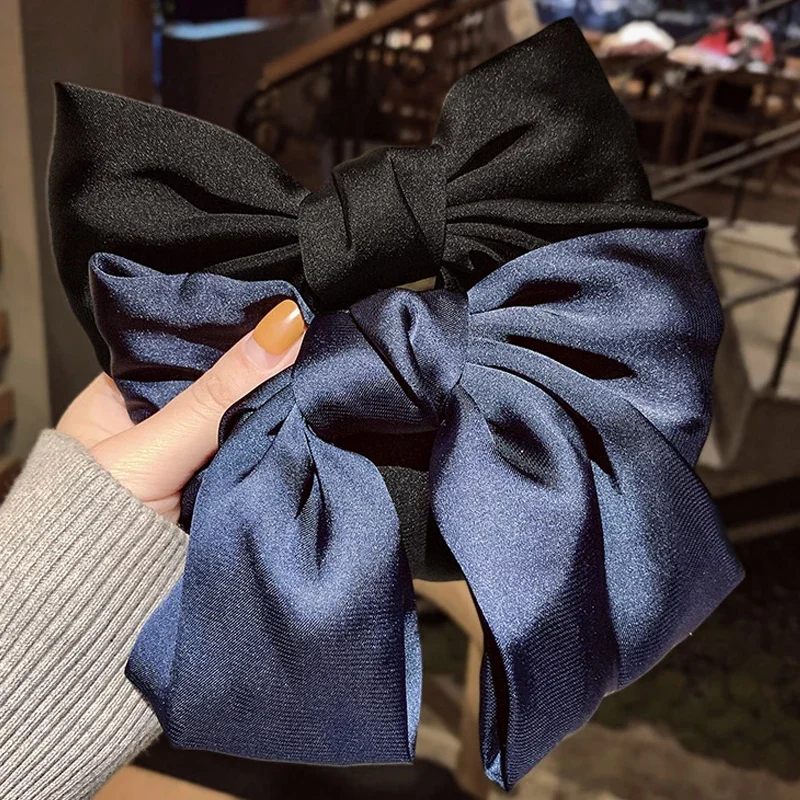 Hair Accessory Big Bows Barrette Headband Fabric Elastic Hair Bands Women Girls Hair Accessories Fashion Korean Clip Accessories