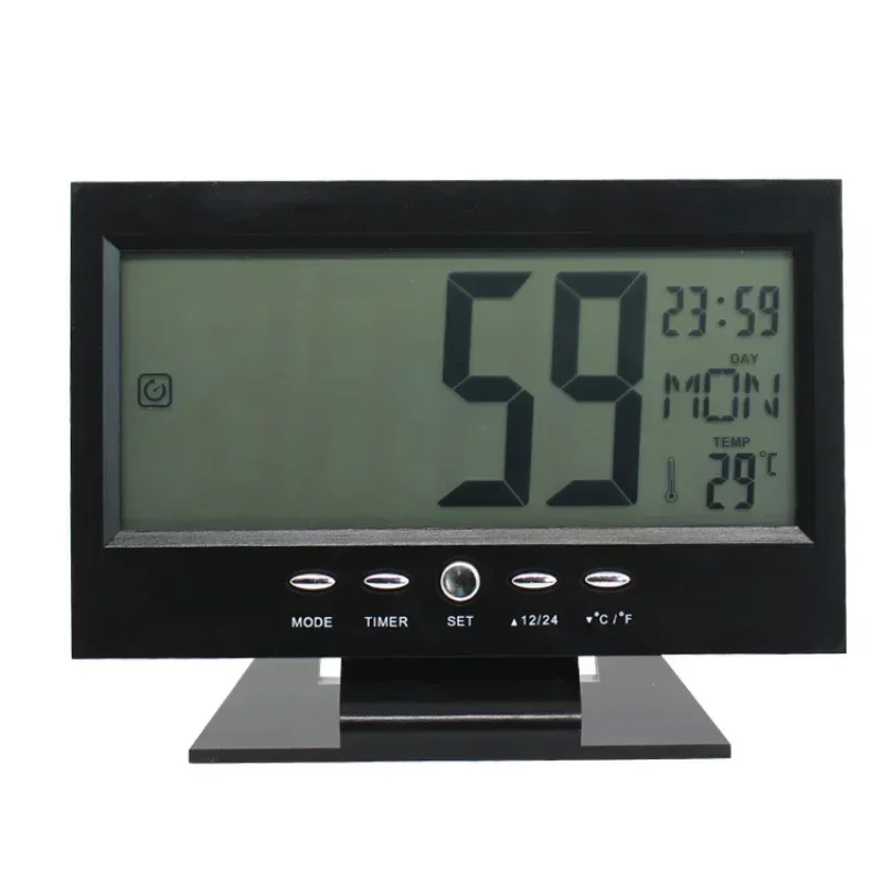 Clock Radio Digital Backlight LED Display Table Alarm Clock Snooze Thermometer Calendar Time I.840734962 Art Alarm Clocks & Clock Radios With Snooze Alarm