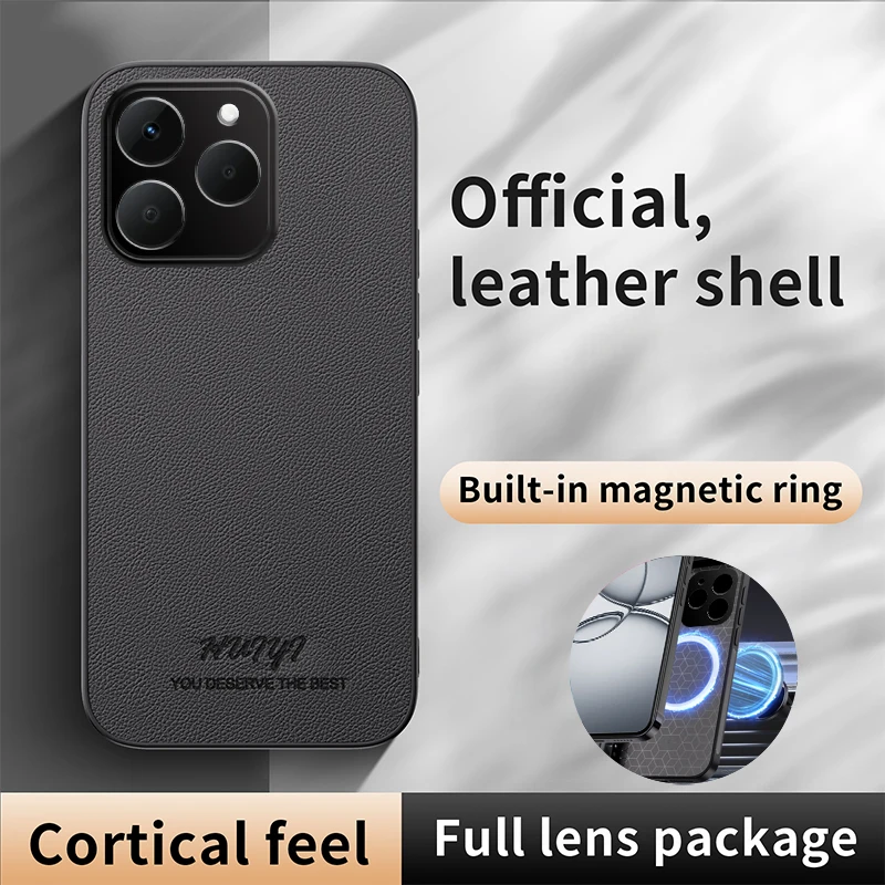 Luxury Business Leather Soft Frame Magnetic Phone Case Cover