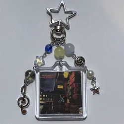 Handcrafted Music Rock Keychain Tribute to David Bowie (Black)
