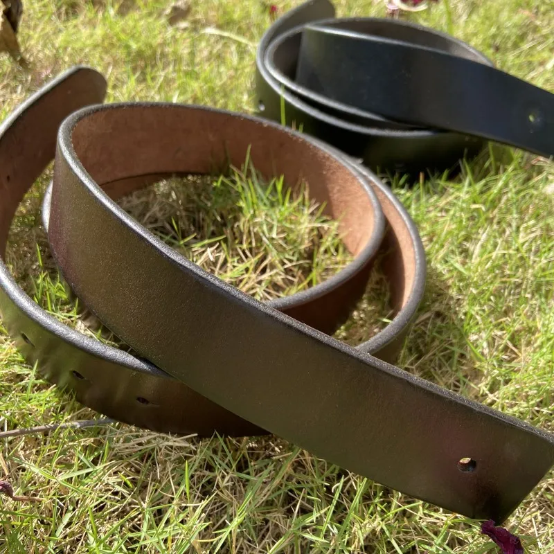 3.8cm Wide Top Thick Cowhide Leather Belts Without Belt Buckles Ceinture Waist Belt For Smooth Belt Buckle 95-125CM Belt Male