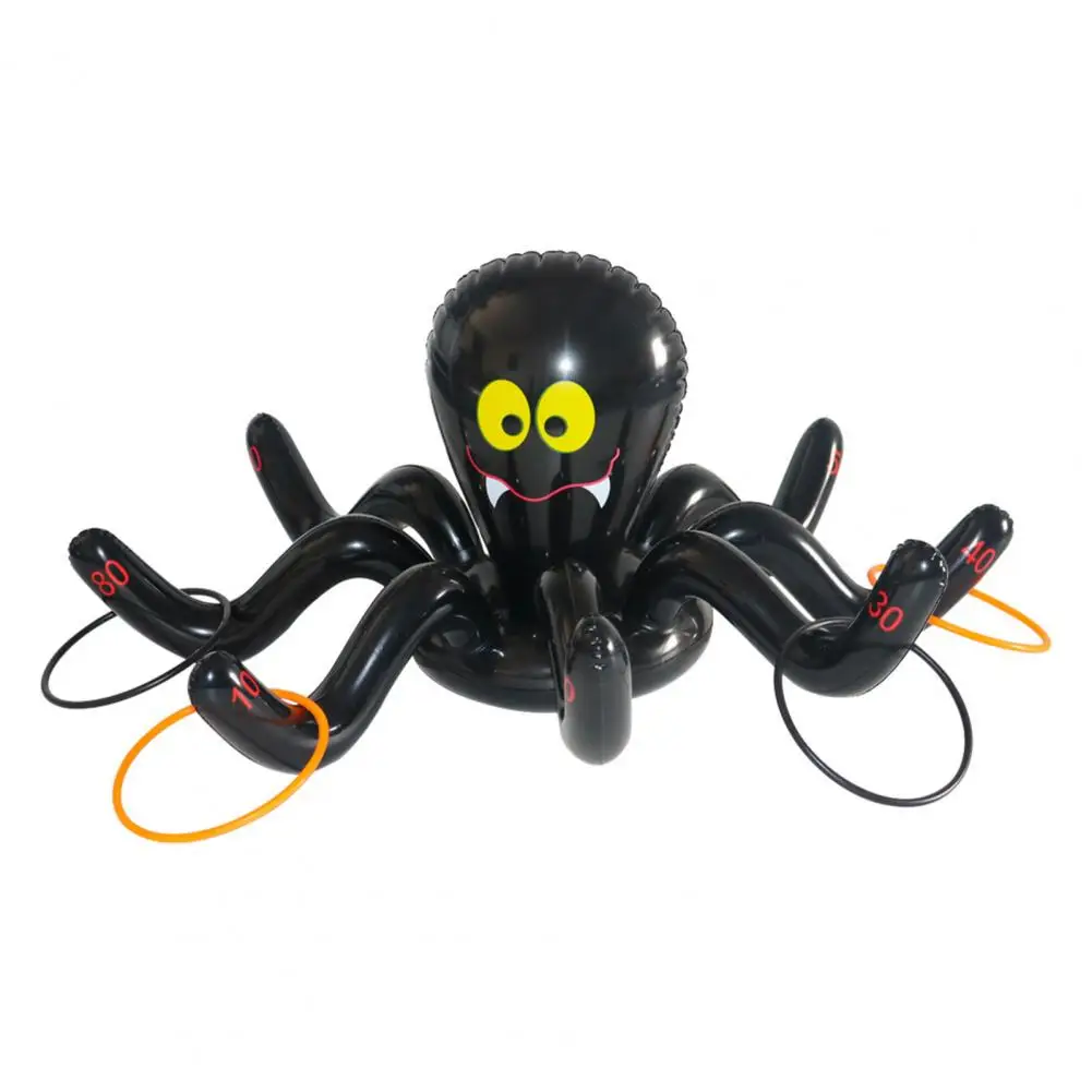 Interactive Ring Toss Game Interactive Inflatable Spider Ring Toss Game Fun Halloween Toy for Kids Adults for Family Parties New fade resistant ring toss set fun halloween toy spider ring toss game for kids adults family party activity new year gift