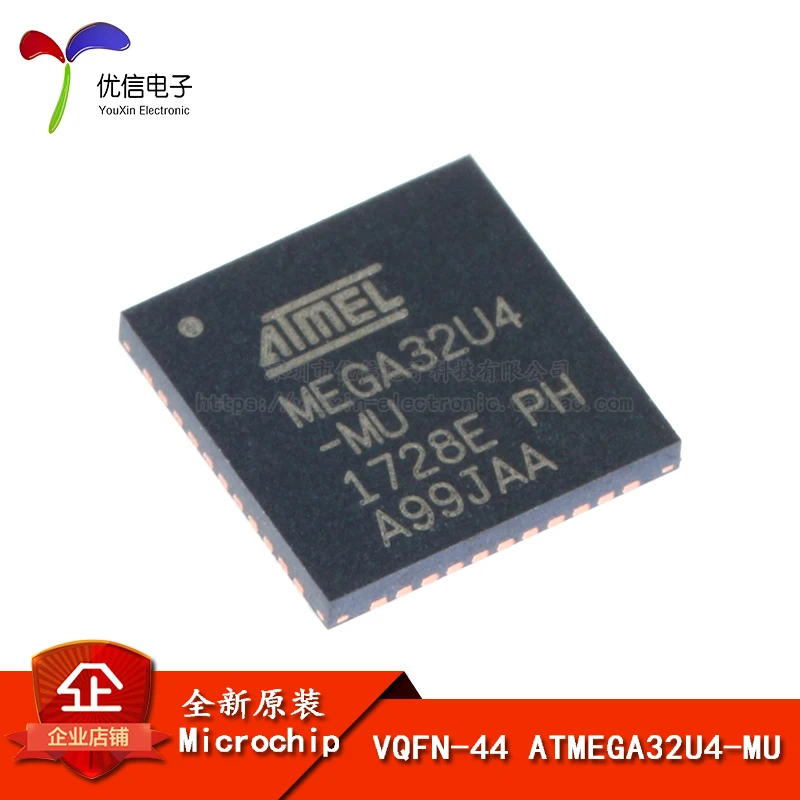 

Home furnishings patch ATMEGA32U4-MU QFN - 44 8-bit microcontroller chip 16 MHZ